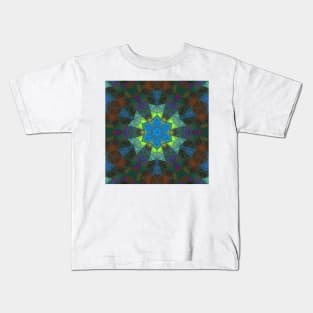 Mosaic Kaleidoscope Flower Kids T-Shirt